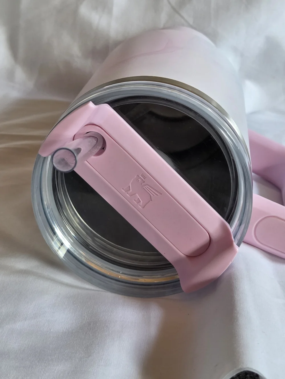 Stanley 40oz. Pink Marble Insulated Travel Mug with Handle and Straw - Picture 5 of 16